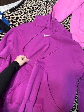 Nike Purple-Pink Swoosh Pullover Hoodie